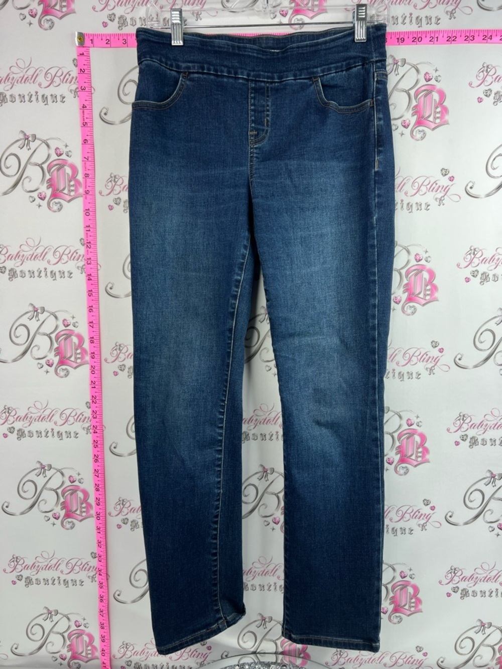R jeans stretchy the original comfort Women’s Dark Blue Pull-On Stretch Jeans